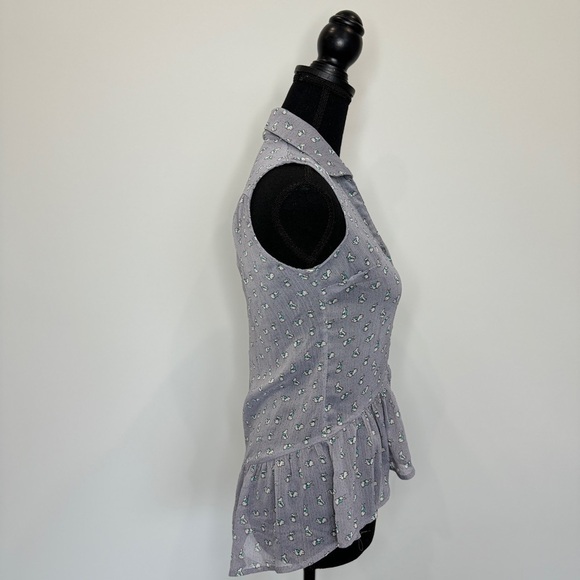 Mossimo Sheer Sleeveless Bunny Print Blouse (XS) - Picture 5 of 8